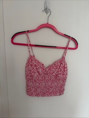 Pink Floral Smocked Cami Top - Women